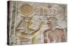 Bas-Relief of Pharaoh Seti I on Right with the Goddess Hathor on Left-Richard Maschmeyer-Stretched Canvas