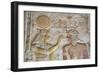 Bas-Relief of Pharaoh Seti I on Right with the Goddess Hathor on Left-Richard Maschmeyer-Framed Photographic Print