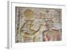 Bas-Relief of Pharaoh Seti I on Right with the Goddess Hathor on Left-Richard Maschmeyer-Framed Photographic Print