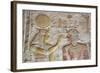 Bas-Relief of Pharaoh Seti I on Right with the Goddess Hathor on Left-Richard Maschmeyer-Framed Photographic Print