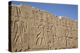Bas-Relief of Pharaohs and Gods, Karnak Temple, Luxor, Thebes, Egypt, North Africa, Africa-Richard Maschmeyer-Stretched Canvas