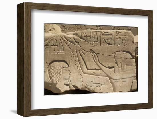 Bas-Relief of Seti I on Left and the God Horus on Right-Richard Maschmeyer-Framed Photographic Print