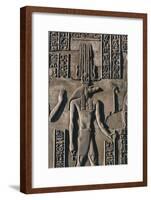 Bas-Relief of Sobek, Crocodile-Headed God, Temple of Sobek and Haroeris-null-Framed Giclee Print