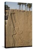 Bas-Relief of the God Amun, Karnak Temple, Luxor, Thebes, Egypt, North Africa, Africa-Richard Maschmeyer-Stretched Canvas