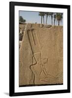 Bas-Relief of the God Amun, Karnak Temple, Luxor, Thebes, Egypt, North Africa, Africa-Richard Maschmeyer-Framed Photographic Print