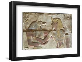 Bas-Relief of the God Anubis on Left-Richard Maschmeyer-Framed Photographic Print