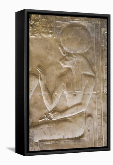 Bas-Relief of the Goddess Sekhmet, Temple of Seti I, Abydos, Egypt, North Africa, Africa-Richard Maschmeyer-Framed Stretched Canvas