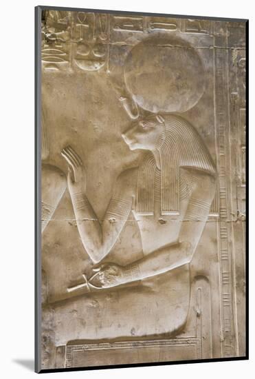 Bas-Relief of the Goddess Sekhmet, Temple of Seti I, Abydos, Egypt, North Africa, Africa-Richard Maschmeyer-Mounted Photographic Print