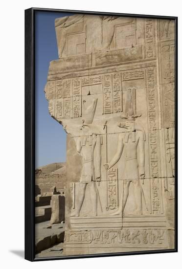 Bas-Relief of the Gods Sobek on Right and Horus on Left-Richard Maschmeyer-Framed Photographic Print