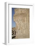 Bas-Relief of the Gods Sobek on Right and Horus on Left-Richard Maschmeyer-Framed Photographic Print