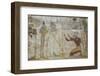 Bas-Relief of the Kneeling Pharaoh Seti I, Temple of Seti I, Abydos, Egypt, North Africa, Africa-Richard Maschmeyer-Framed Photographic Print