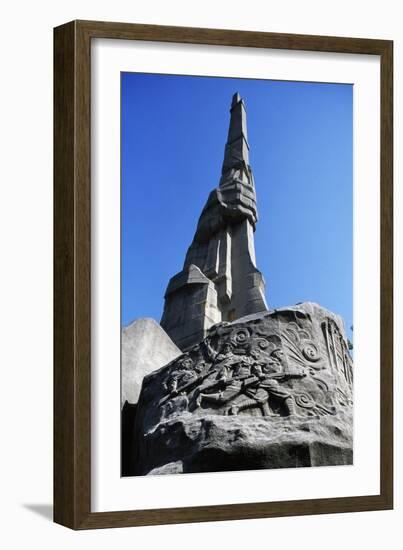 Bas-Relief of the Monument to the Martyrs of the Canton Commune, Martyrs' Cemetery, Canton-null-Framed Giclee Print