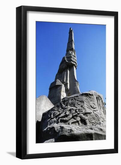 Bas-Relief of the Monument to the Martyrs of the Canton Commune, Martyrs' Cemetery, Canton-null-Framed Giclee Print