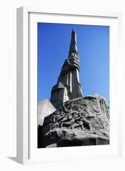 Bas-Relief of the Monument to the Martyrs of the Canton Commune, Martyrs' Cemetery, Canton-null-Framed Giclee Print