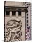 Bas Relief on Michigan Avenue Bridge Depicting Moments in the Citys History, Chicago, Illinois, USA-Amanda Hall-Stretched Canvas