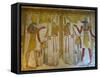 Bas-Relief Painted on the Walls of the Royal Tomb, Setnakht Tomb, Valley of the Kings, Thebes, UNES-Tuul-Framed Stretched Canvas