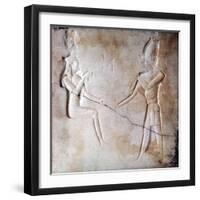 Bas-Relief Showing the Gods Isis and Osiris, Ptolemaic Period, Ancient Egypt, 323-30 BC-null-Framed Photographic Print