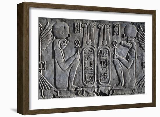 Bas-Relief, Temple of Sobek and Haroeris, Kom Ombo, Egypt-null-Framed Giclee Print