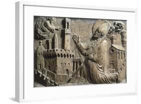 Bas-Relief with St Zenobi, Palazzo Vecchio, Florence, Italy, 13th-16th Century-null-Framed Giclee Print