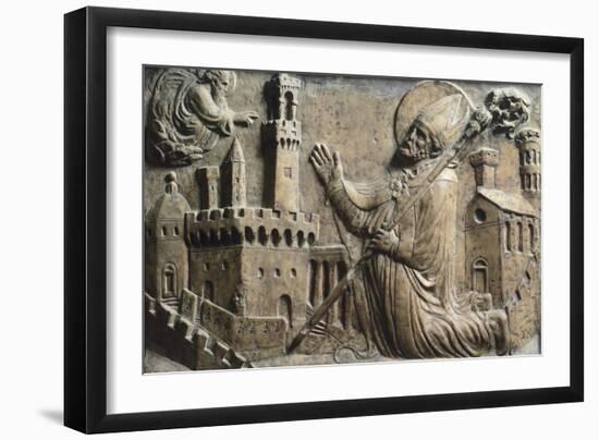 Bas-Relief with St Zenobi, Palazzo Vecchio, Florence, Italy, 13th-16th Century-null-Framed Giclee Print