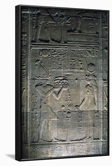 Bas-Reliefs Inside Temple of Isis at Philae-null-Framed Photographic Print