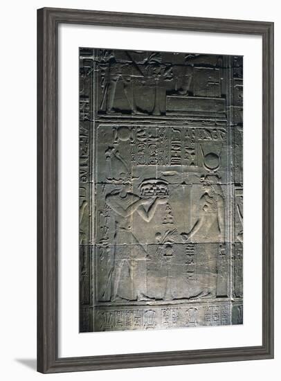 Bas-Reliefs Inside Temple of Isis at Philae-null-Framed Photographic Print