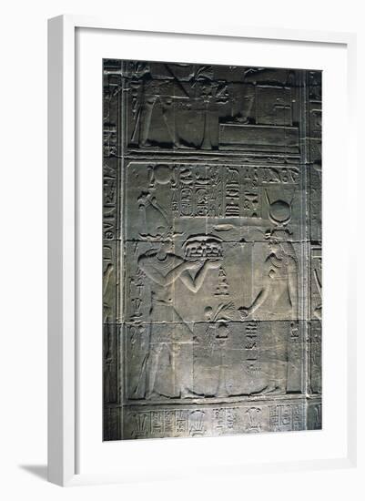 Bas-Reliefs Inside Temple of Isis at Philae-null-Framed Photographic Print