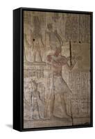 Bas-Reliefs Inside the Temple of Opet, Karnak Temple, Luxor, Thebes, Egypt, North Africa, Africa-Richard Maschmeyer-Framed Stretched Canvas
