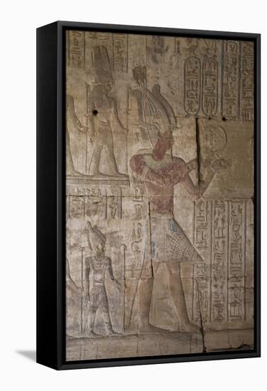 Bas-Reliefs Inside the Temple of Opet, Karnak Temple, Luxor, Thebes, Egypt, North Africa, Africa-Richard Maschmeyer-Framed Stretched Canvas