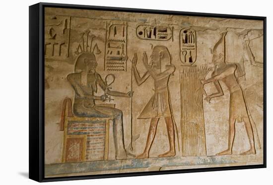 Bas-Reliefs, Medinet Habu (Mortuary Temple of Ramses Iii), West Bank-Richard Maschmeyer-Framed Stretched Canvas