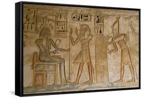 Bas-Reliefs, Medinet Habu (Mortuary Temple of Ramses Iii), West Bank-Richard Maschmeyer-Framed Stretched Canvas