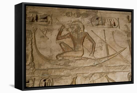 Bas-Reliefs, Medinet Habu (Mortuary Temple of Ramses Iii), West Bank-Richard Maschmeyer-Framed Stretched Canvas