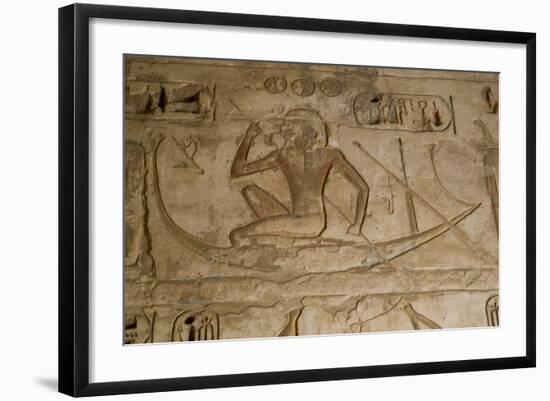 Bas-Reliefs, Medinet Habu (Mortuary Temple of Ramses Iii), West Bank-Richard Maschmeyer-Framed Photographic Print