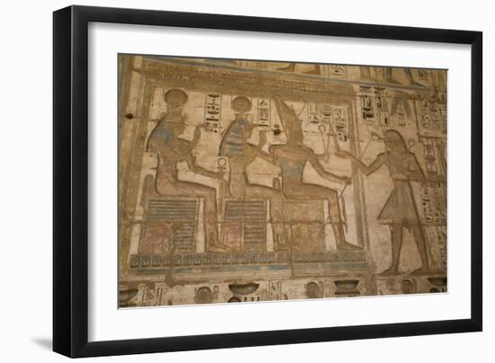 Bas-Reliefs, Medinet Habu (Mortuary Temple of Ramses Iii), West Bank-Richard Maschmeyer-Framed Photographic Print