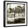 Bas Reliefs of Trajan and Column of Phocas in the Forum, Rome, Italy-Underwood & Underwood-Framed Photographic Print