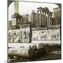 Bas Reliefs of Trajan and Column of Phocas in the Forum, Rome, Italy-Underwood & Underwood-Mounted Photographic Print