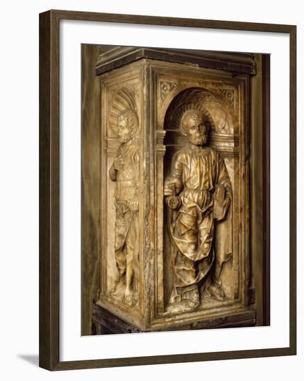 Bas-Reliefs on Interior of South Door, Cathedral of Santa Maria Assunta, Como, Italy-null-Framed Giclee Print