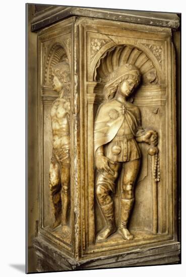 Bas-Reliefs on Interior of the South Door, Cathedral of Santa Maria Assunta, Como, Italy-null-Mounted Giclee Print