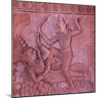 Bas-Reliefs on the Walls of Wat Ratchathammaram, Koh Samui, Thailand-Jon Arnold-Mounted Photographic Print