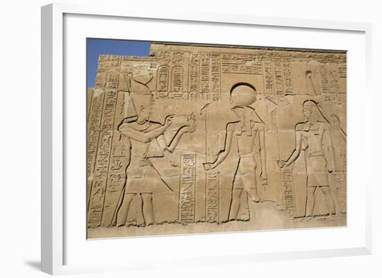 Bas-Reliefs on Walls, Temple of Haroeris and Sobek, Kom Ombo, Egypt, North Africa, Africa-Richard Maschmeyer-Framed Photographic Print