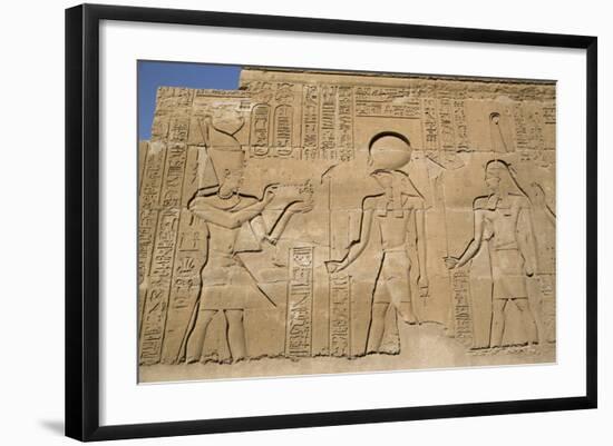 Bas-Reliefs on Walls, Temple of Haroeris and Sobek, Kom Ombo, Egypt, North Africa, Africa-Richard Maschmeyer-Framed Photographic Print