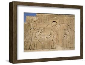 Bas-Reliefs on Walls, Temple of Haroeris and Sobek, Kom Ombo, Egypt, North Africa, Africa-Richard Maschmeyer-Framed Photographic Print
