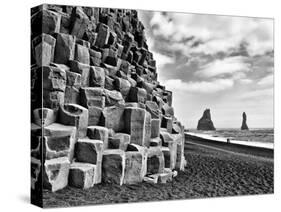 Basalt Columns and Sea Stacks, Reynisfjara, Iceland-Nadia Isakova-Stretched Canvas