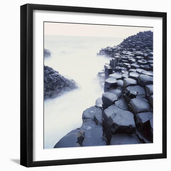 Basalt Columns on Coast-Micha Pawlitzki-Framed Premium Photographic Print