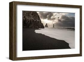 Basalt Rocks at Cape Dyrholaey near Vik i Myrdal, Myrdalur, Iceland-null-Framed Art Print