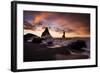 Basalt Rocks at Cape Dyrholaey near Vik i Myrdal, Myrdalur, Iceland-null-Framed Art Print