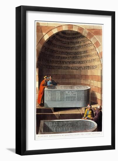 Basalt Sarcophagus Called the Lovers Fountain, 1804-Luigi Mayer-Framed Giclee Print