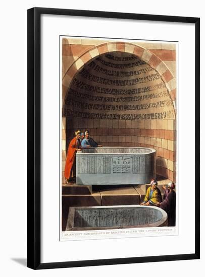 Basalt Sarcophagus Called the Lovers Fountain, 1804-Luigi Mayer-Framed Giclee Print