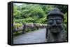 Basalt Statue in Seogwipo, Jejudo Island, South Korea-Michael Runkel-Framed Stretched Canvas