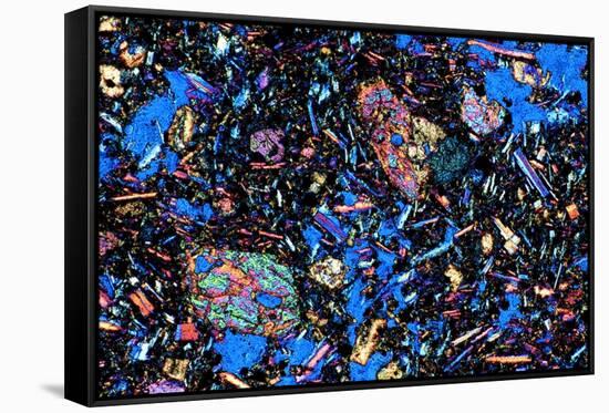 Basalt, Thin Section, Polarised LM-PASIEKA-Framed Stretched Canvas